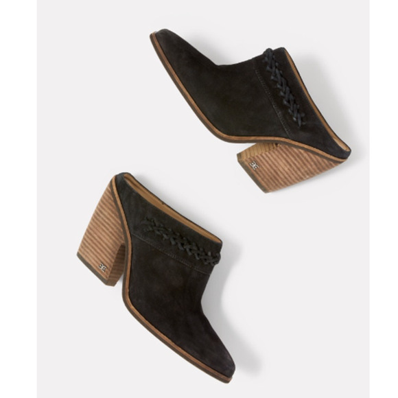 SAM EDELMAN New in Box Alison Western Mule in Black Leather // 8.5 - Picture 1 of 16